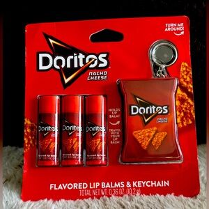 Nacho Cheese Lip Balm Set with Keychain